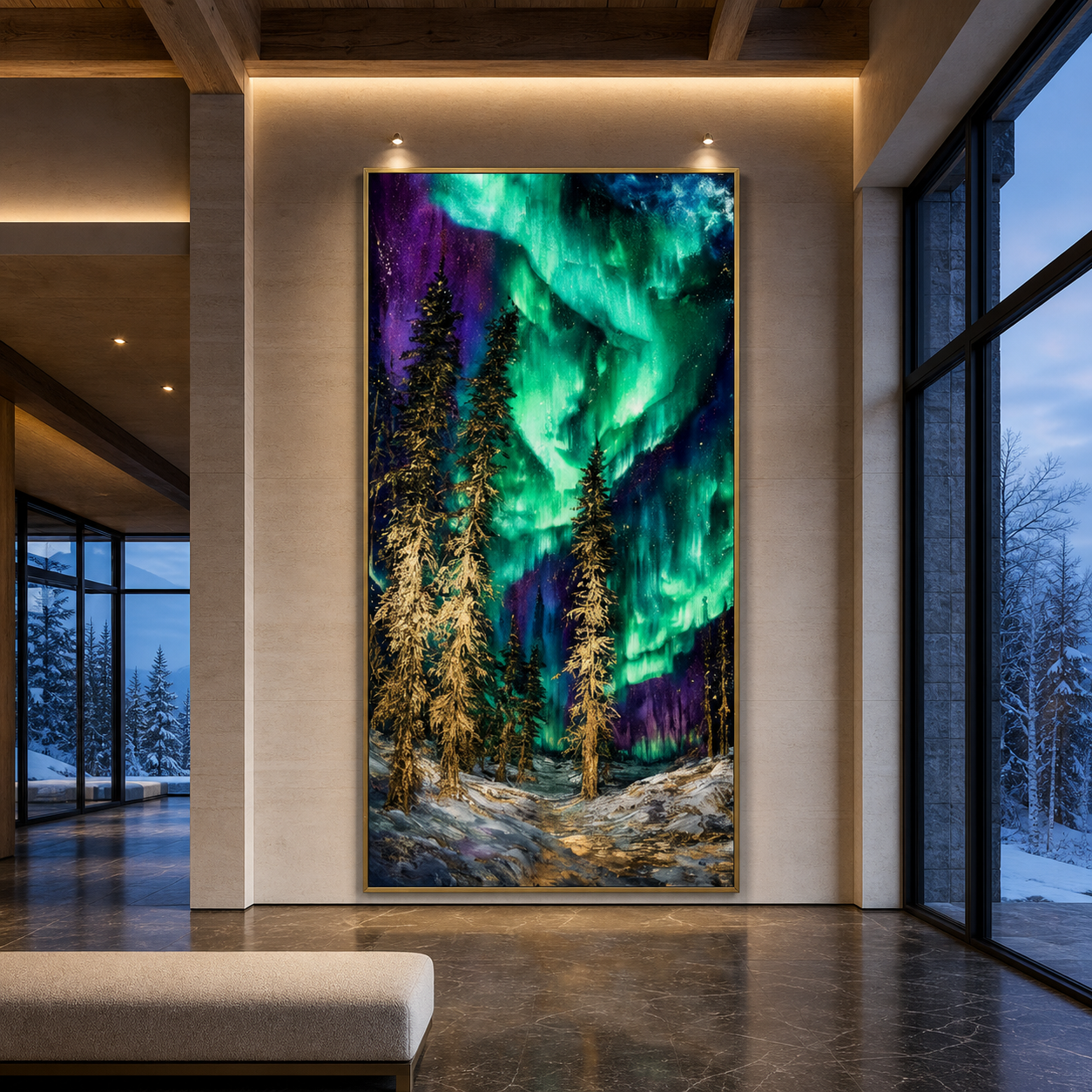 AVIORART Trees Light Wall Art Canvas