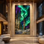 AVIORART Trees Light Wall Art Canvas