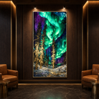 AVIORART Trees Light Wall Art Canvas