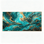 AVIORART Turquoise Waves Wall Art Canvas