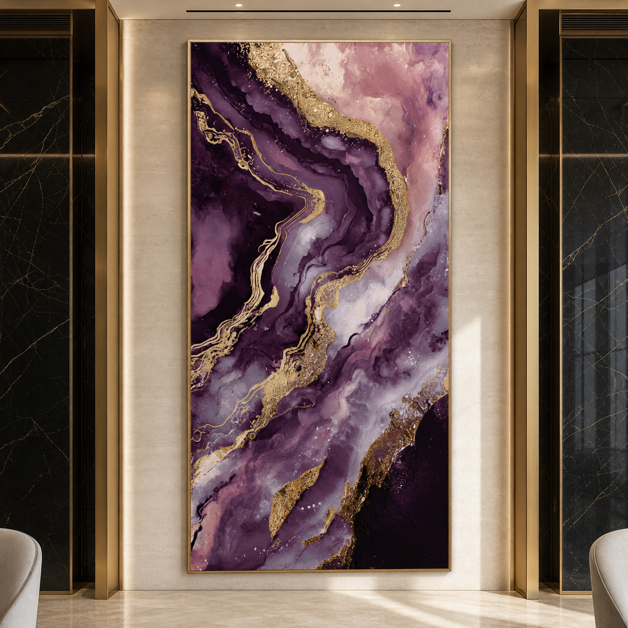 AVIORART Veins of Gold Wall Art Canvas