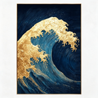 AVIORART Wave of Gold Wall Art Canvas