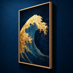 AVIORART Wave of Gold Wall Art Canvas