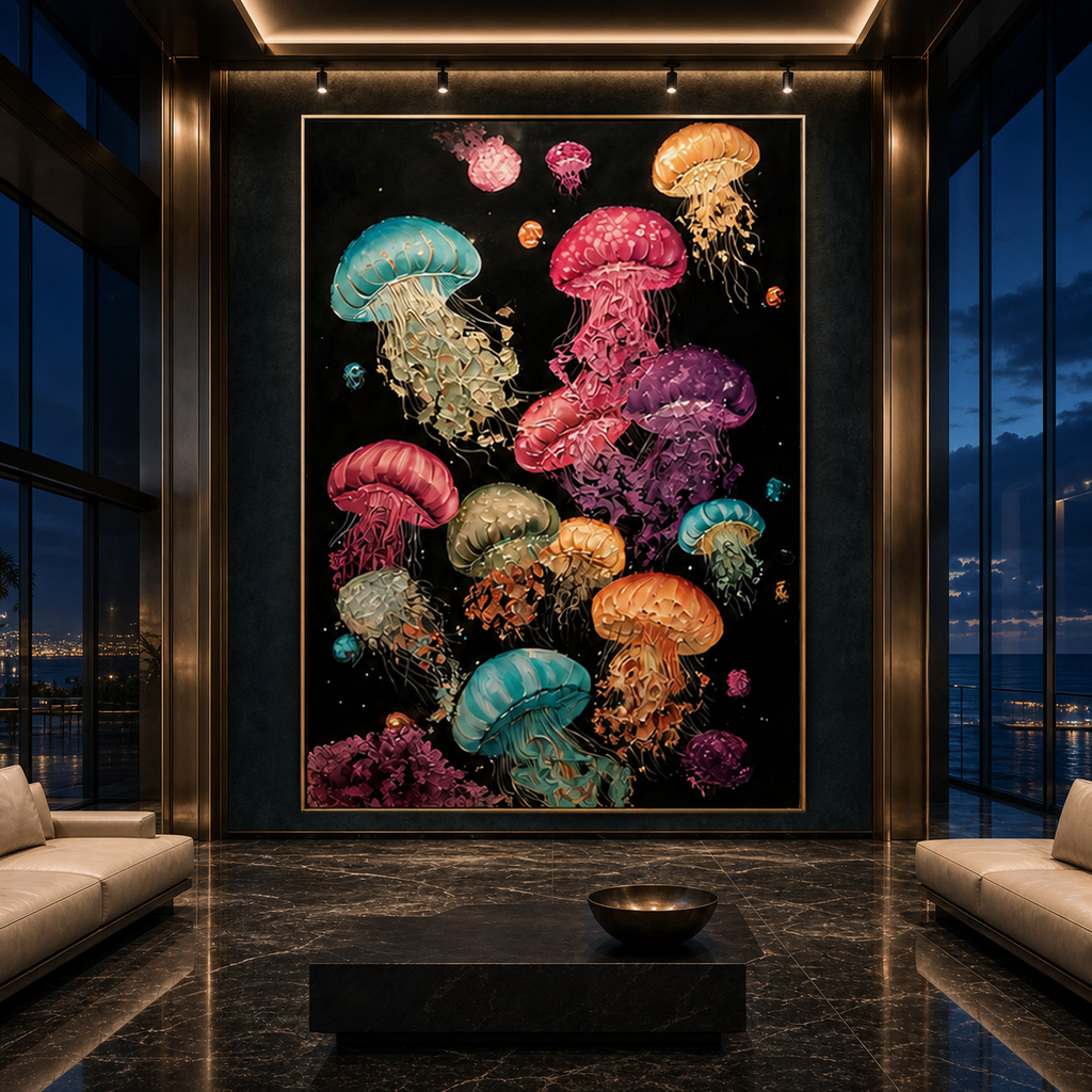AVIORART Waves of Color Wall Art Canvas