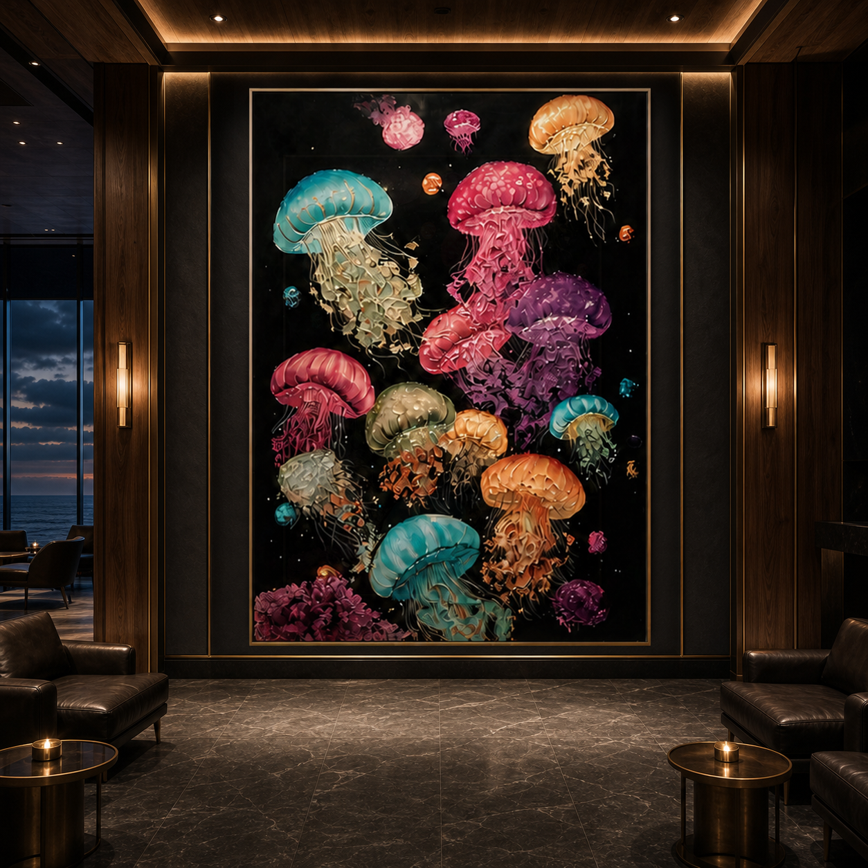 AVIORART Waves of Color Wall Art Canvas