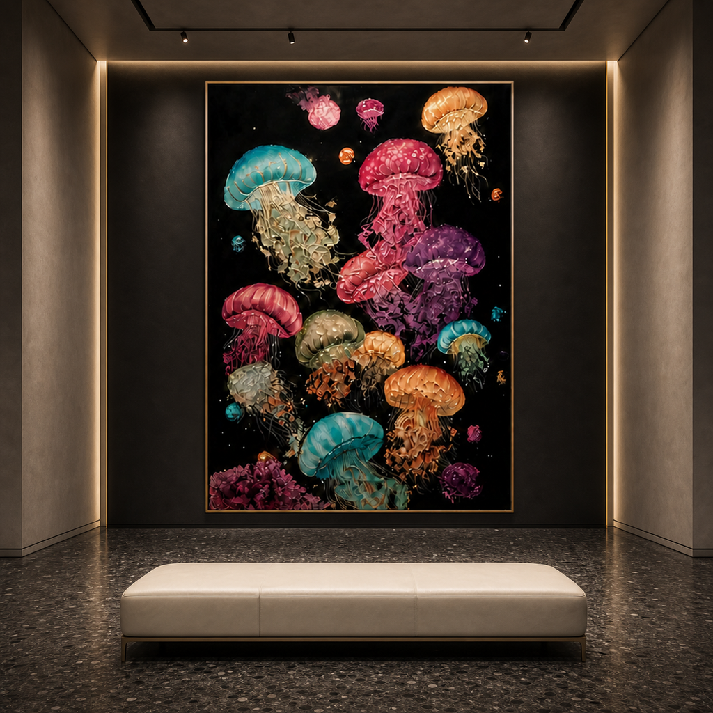 AVIORART Waves of Color Wall Art Canvas