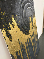AVIORART Black Gold Wall Art Canvas