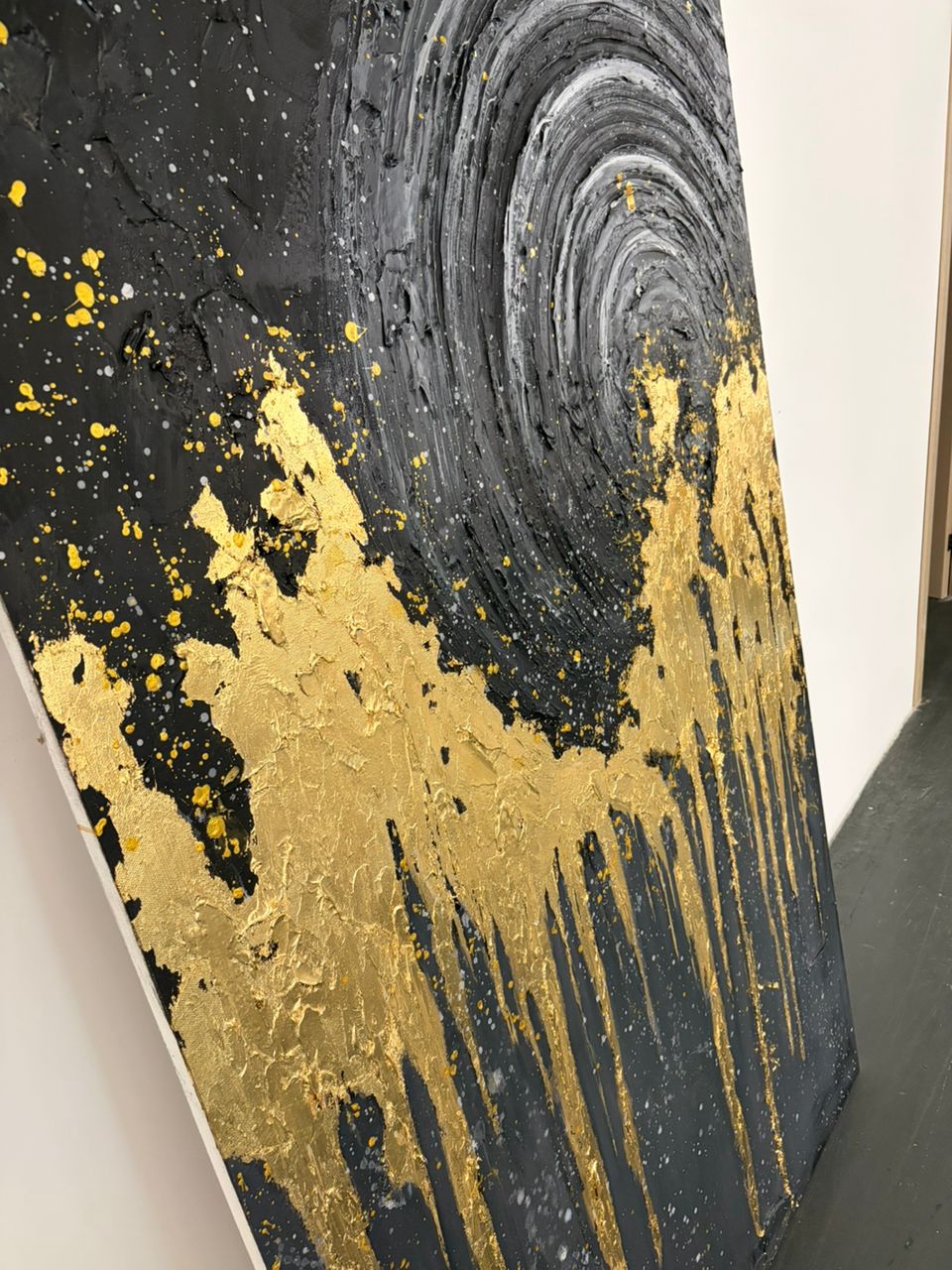 AVIORART Black Gold Wall Art Canvas