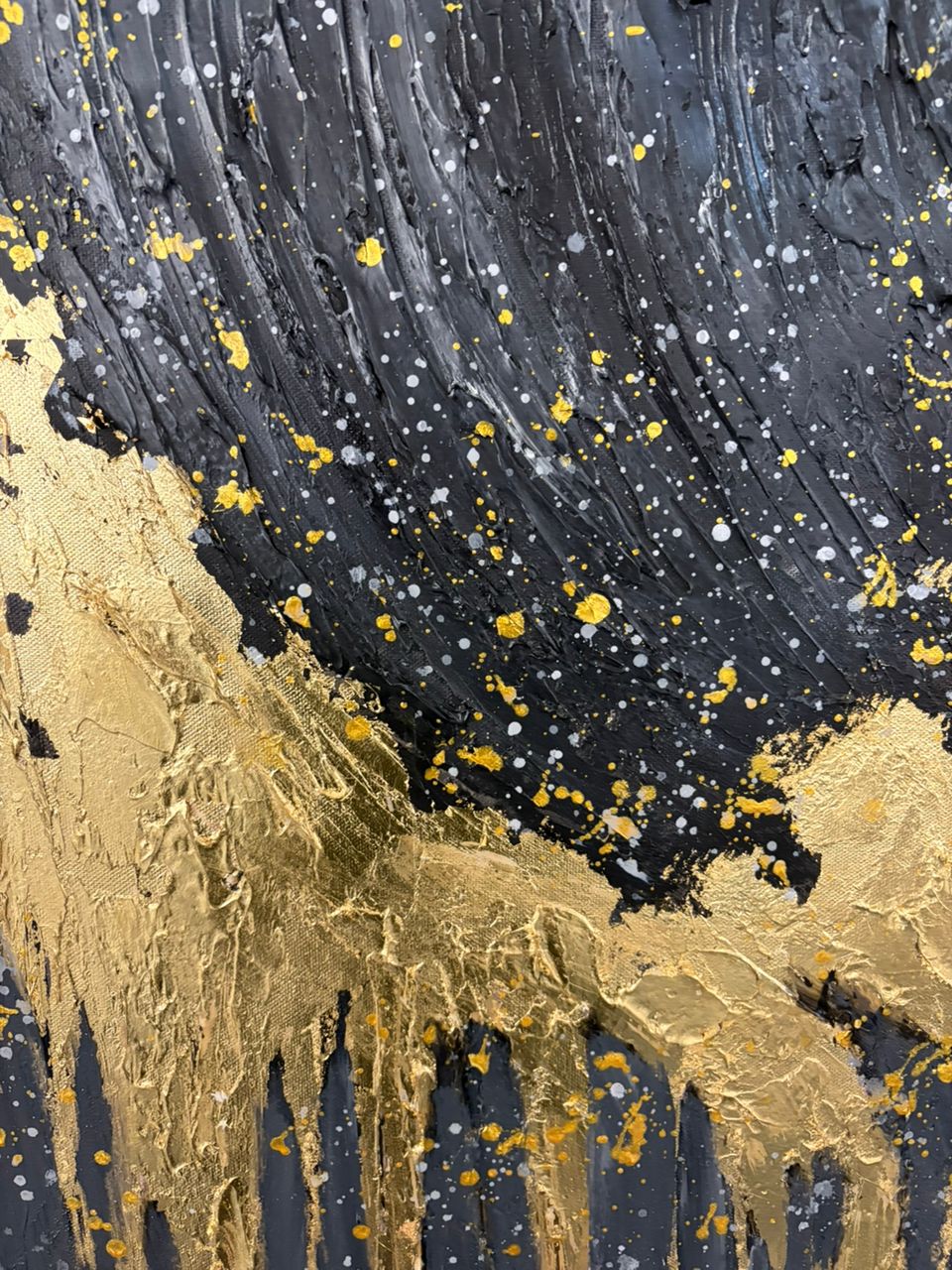 AVIORART Black Gold Wall Art Canvas