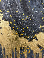 AVIORART Black Gold Wall Art Canvas