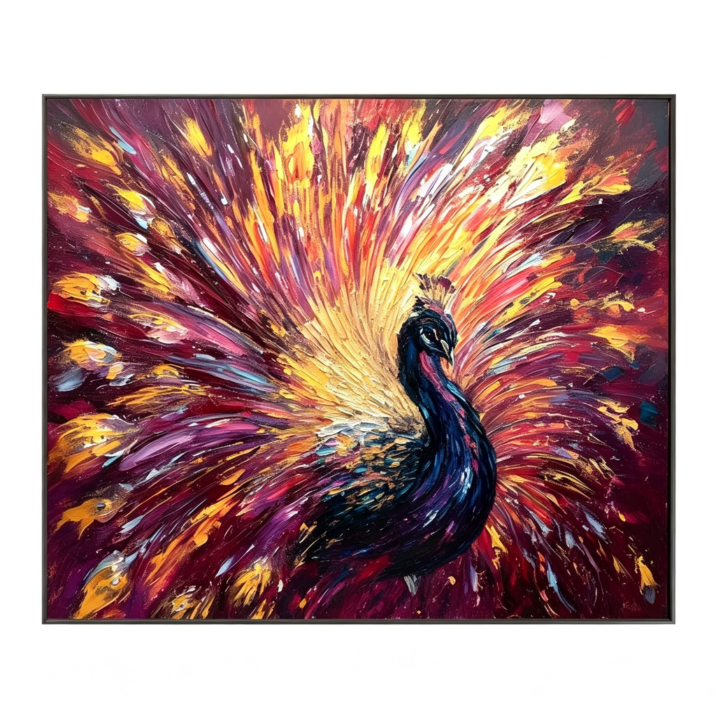 AVIORART Wine Feathers Wall Art Canvas