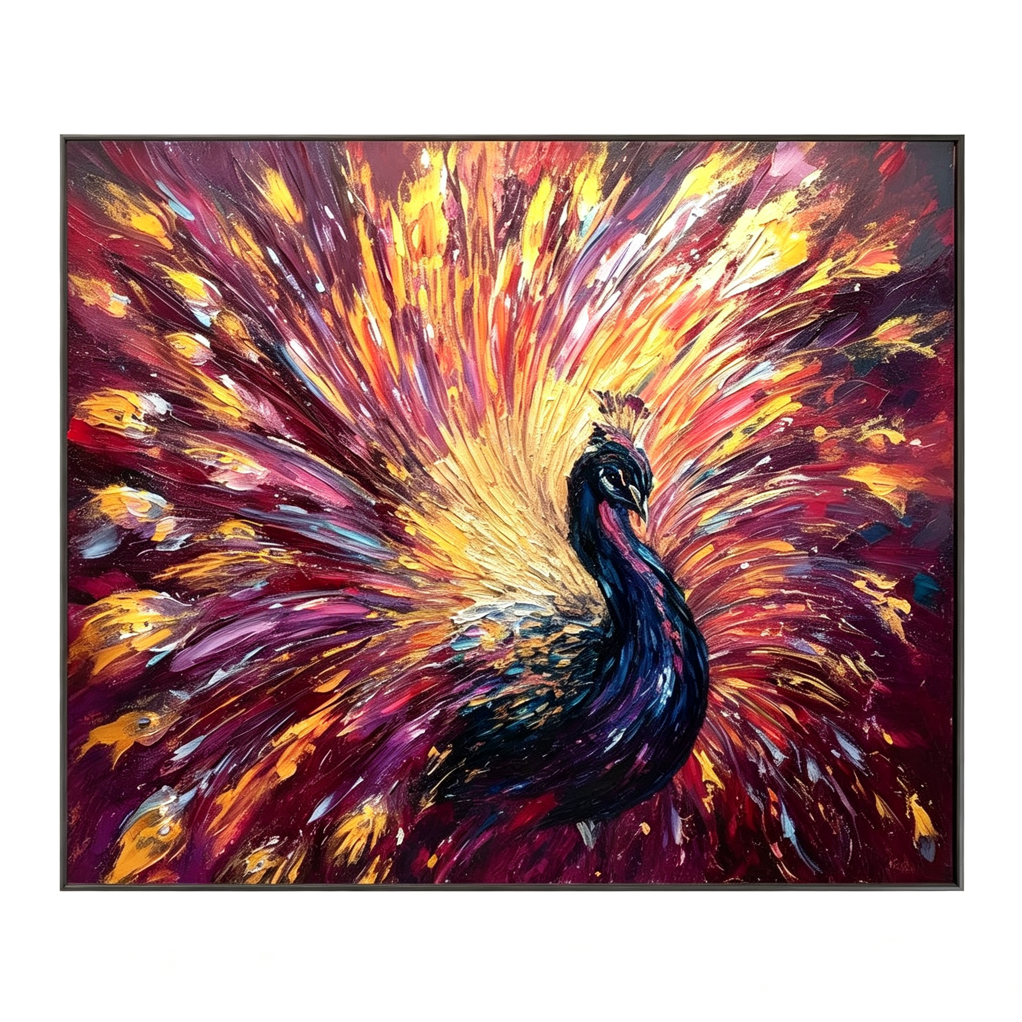 AVIORART Wine Feathers Wall Art Canvas