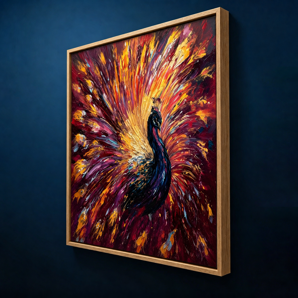 AVIORART Wine Feathers Wall Art Canvas