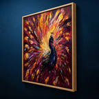AVIORART Wine Feathers Wall Art Canvas