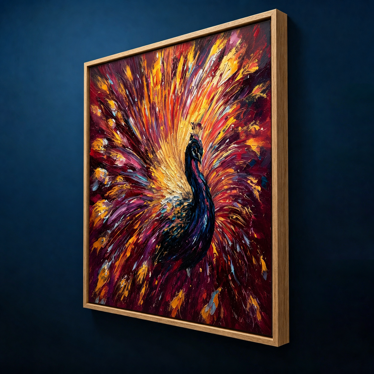 AVIORART Wine Feathers Wall Art Canvas