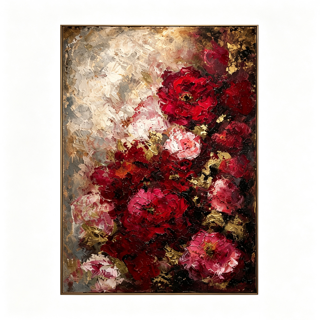 AVIORART Wine Flowers Wall Art Canvas