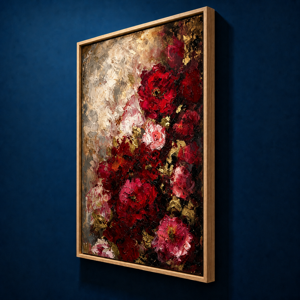 AVIORART Wine Flowers Wall Art Canvas