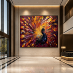 AVIORART Wine Feathers Wall Art Canvas