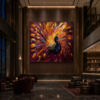 AVIORART Wine Feathers Wall Art Canvas