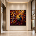 AVIORART Wine Feathers Wall Art Canvas