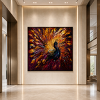 AVIORART Wine Feathers Wall Art Canvas