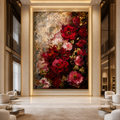 AVIORART Wine Flowers Wall Art Canvas