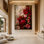 AVIORART Wine Flowers Wall Art Canvas
