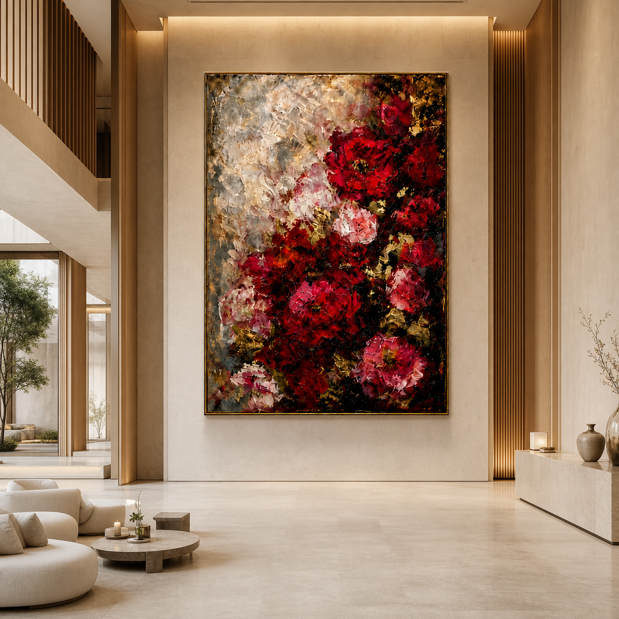 AVIORART Wine Flowers Wall Art Canvas