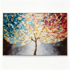 AVIORART Wall Art Canvas Wine Sapphire Tree