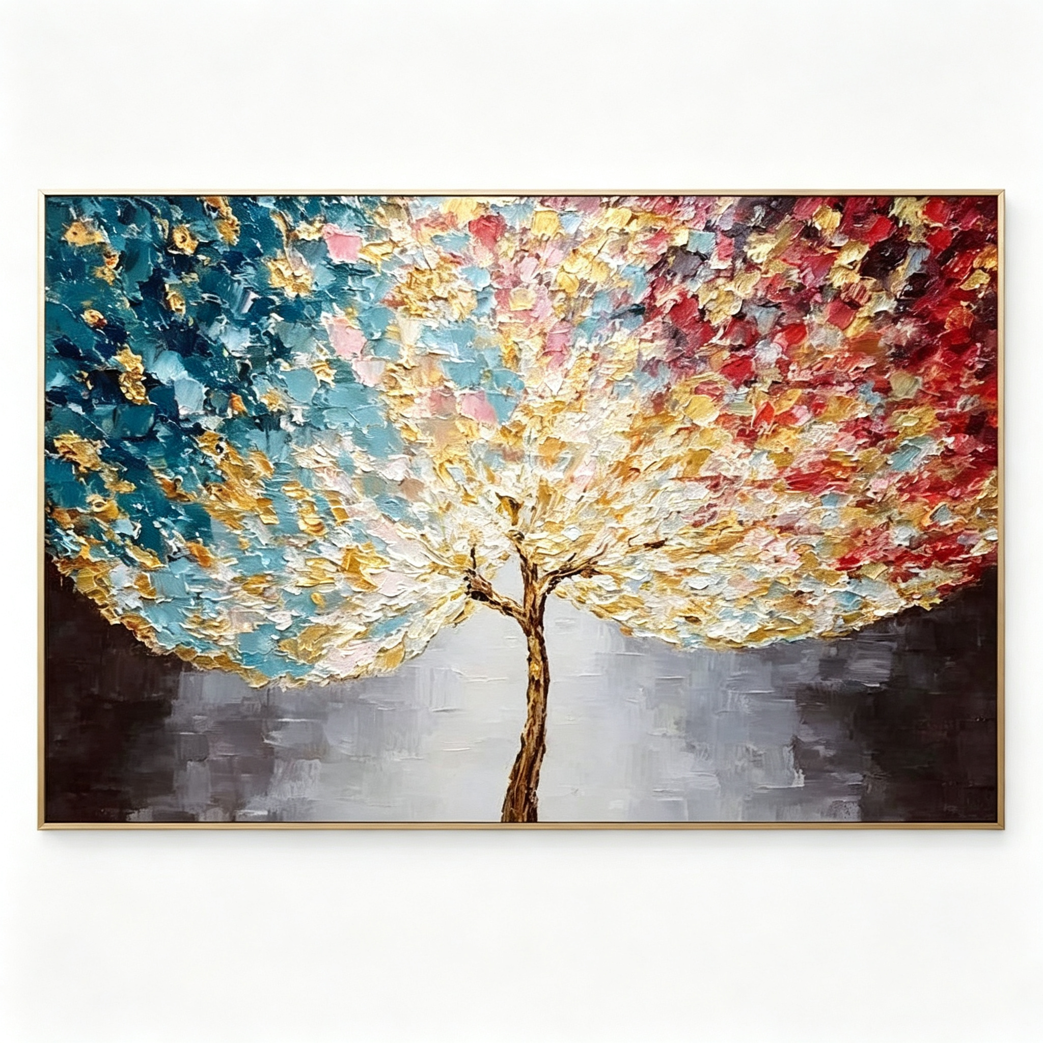 AVIORART Wall Art Canvas Wine Sapphire Tree