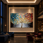 AVIORART Wall Art Canvas Wine Sapphire Tree