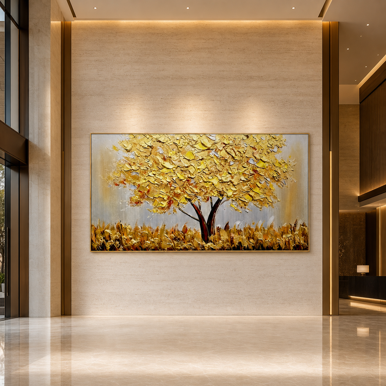 AVIORART Yellow Fortune Wall Art Canvas