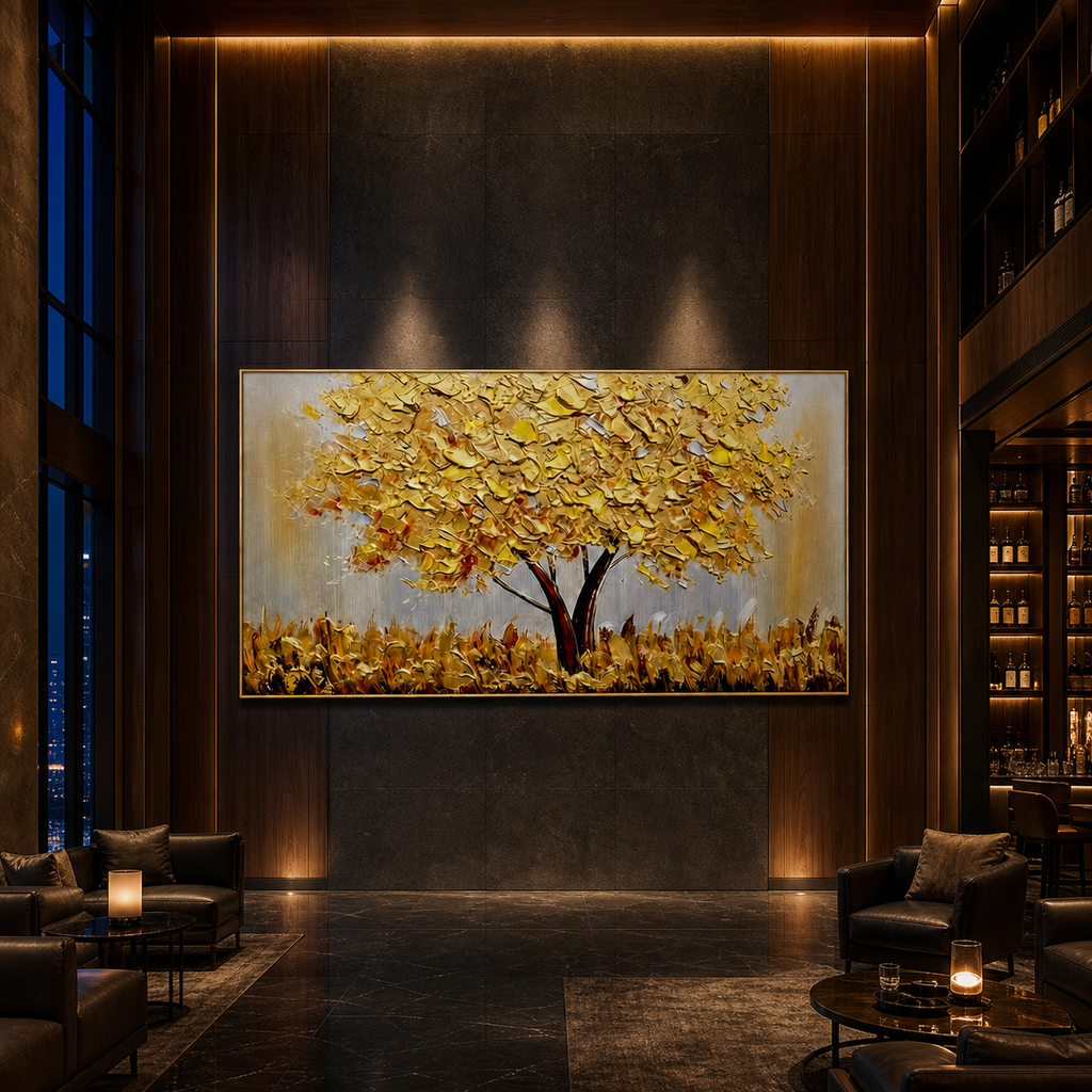 AVIORART Yellow Fortune Wall Art Canvas
