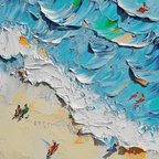 beach oil painting