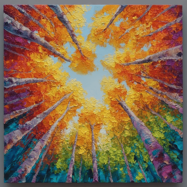 AVIORART Dancing Leaves Wall Art Canvas