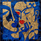 AVIORART Sapphire Intrigue Wall Art Canvas